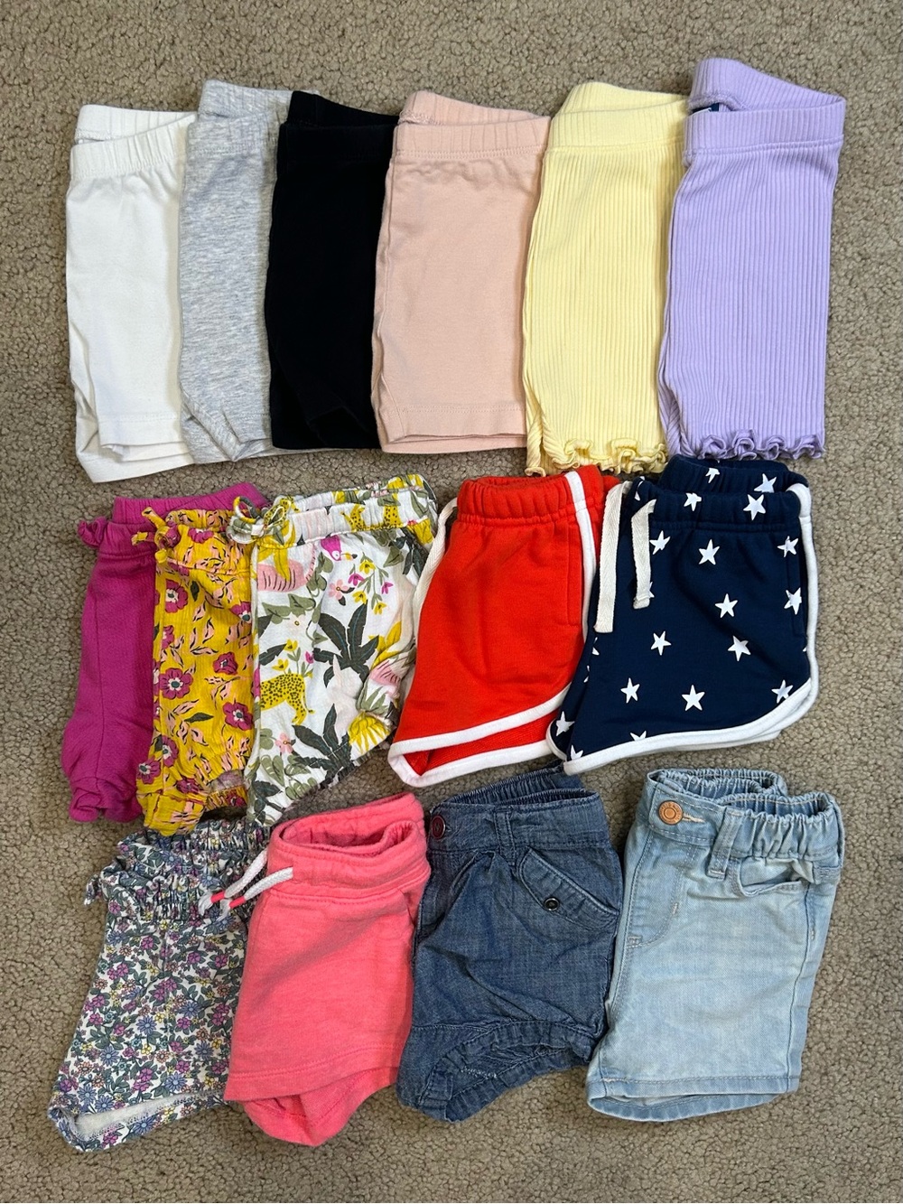 Girls Shorts Bundle Size 18-24 Months (15 Pairs)